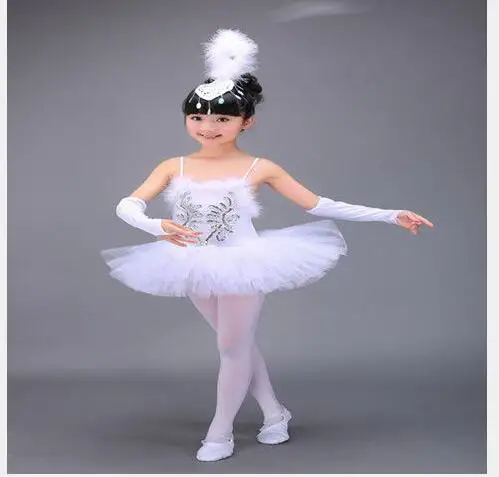 1 шт./лот, Белое Балетное Платье-пачка, Детский костюм 
