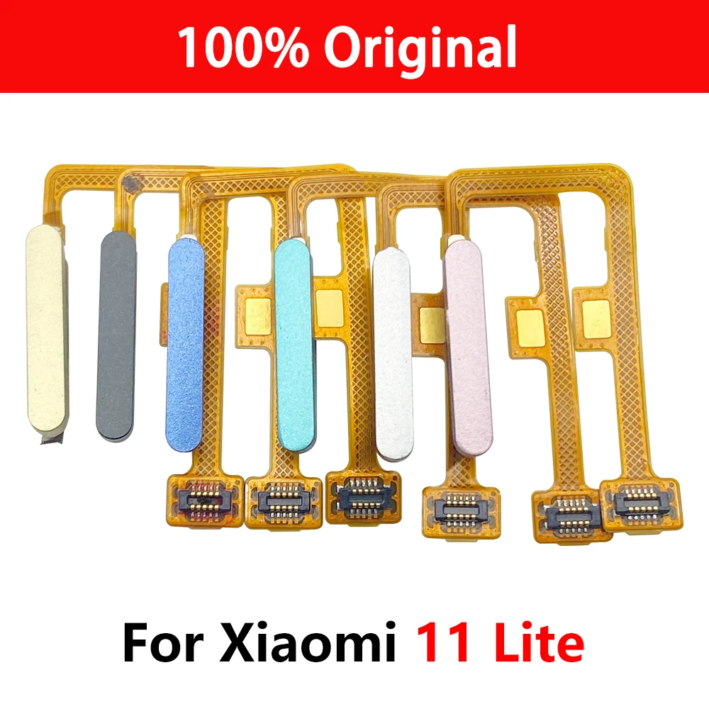 100% Оригинал Для Xiaomi Mi 11 Lite Датчик отпечатков пальцев Клавиша Возврата домой Кнопка Меню Гибкий ленточный кабель
