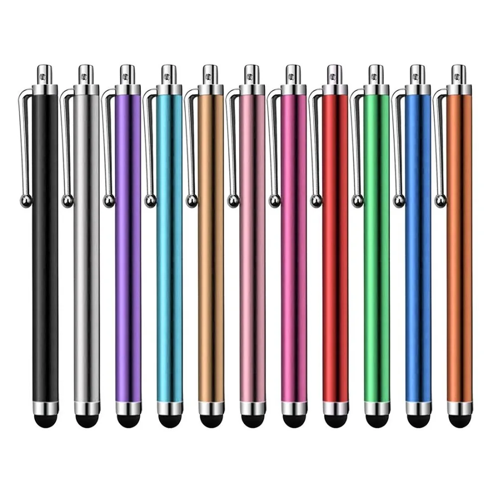 1000 шт. стилус Сенсорная ручка для iPhone iPad iPod Samsung Huawei Сенсорный костюм для другого смартфона планшета Металлический карандаш
