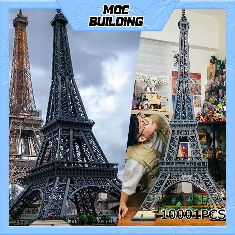 10001 шт. Набор моделей Paris Tower MOC Строительный блок Street View Bricks Compatible10307 Сборочная игрушка для детского подарка