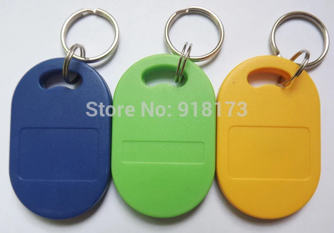 100шт RFID брелоки 13,56 МГц бесконтактный ABS ключ ic метки Токен Кольцо nfc 1k китай Fudan S50 1K чип синий желтый зеленый