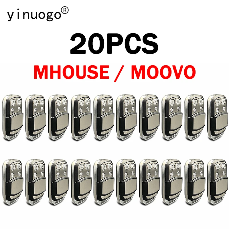 20 ШТУК Для MOOVO MT4V Пульт дистанционного Управления Совместим С MT4G MT4 MHOUSE GTX4 TX4 TX3 Электрический Дверной Контроллер MOOVO Брелок для Ключей