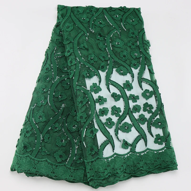 2022 Новейшая французская Тюлевая Кружевная ткань, мягкие свадебные материалы, Зеленая Нигерийская Африканская Сетчатая Кружевная ткань, блестки для свадебного платья
