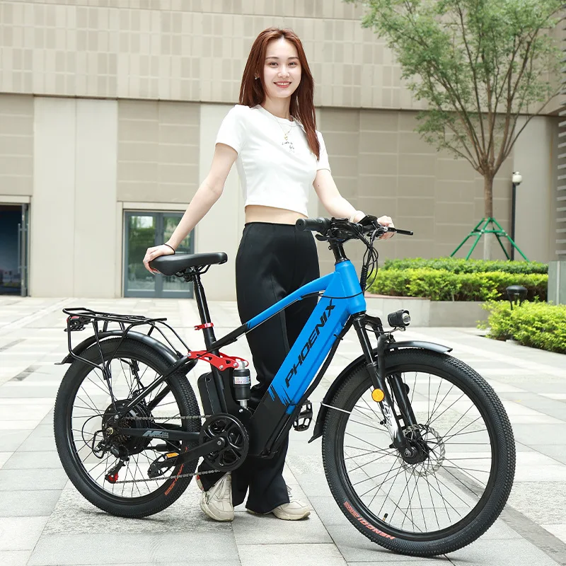 24-Дюймовый 36 В/500 Вт литий-ионный Электрический велосипед, легкий алюминиевый сплав для взрослых, мужской и женский велосипед-мопед
