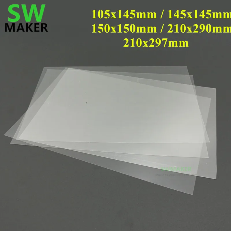 5 шт. Запчасти для 3D-принтера SLA DLP из УФ-смолы F46.FEP PTFE с покрытием резервуара для наклеивания flim release liner 145x145 105x145 мм 150x150 мм