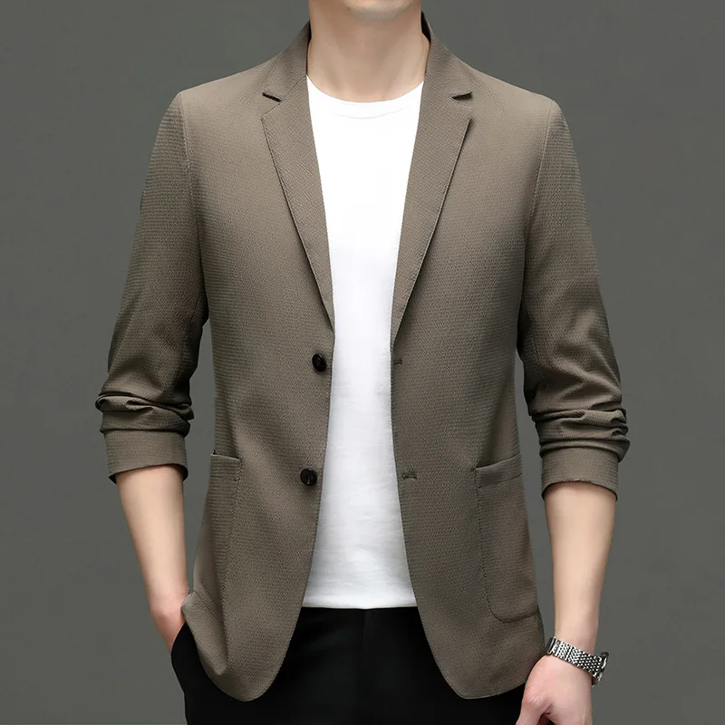 5884 -Мужской модный повседневный маленький костюм мужская корейская версия приталенного костюма 106 куртка однотонная куртка