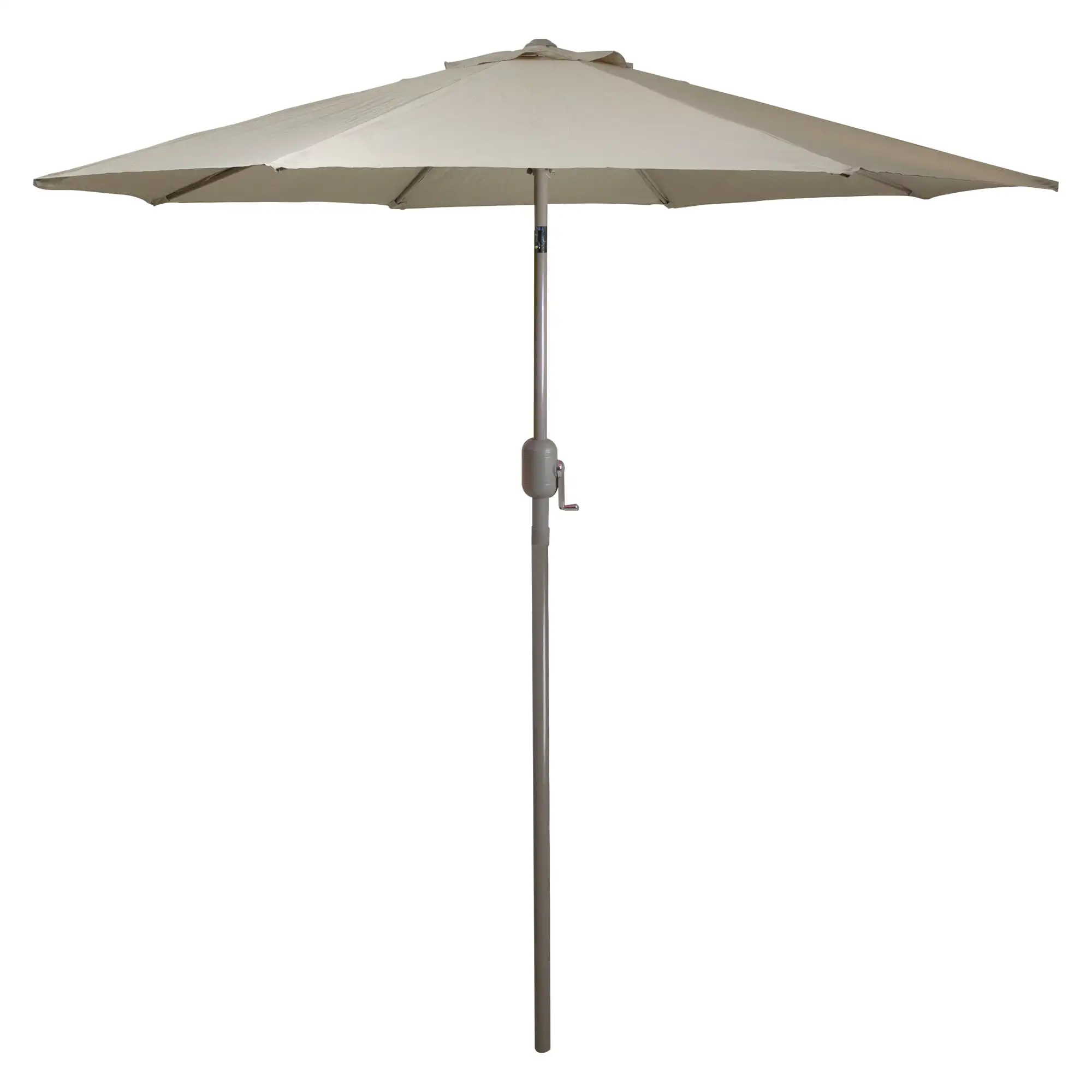 9-футовый открытый зонт для патио с рукояткой и наклоном -темно-серый