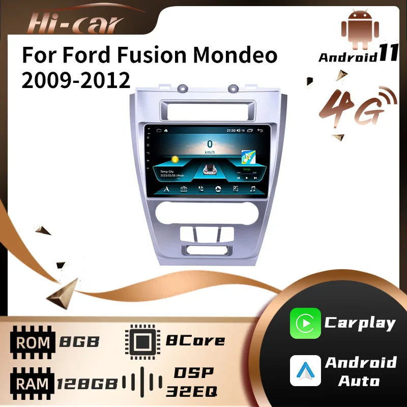 Android Автомобильный Радиоприемник Стерео для Ford Fusion Mondeo 2009-2012 2 Din Автомобильный Мультимедийный Плеер GPS Навигация Авторадио Авторадио Аудио