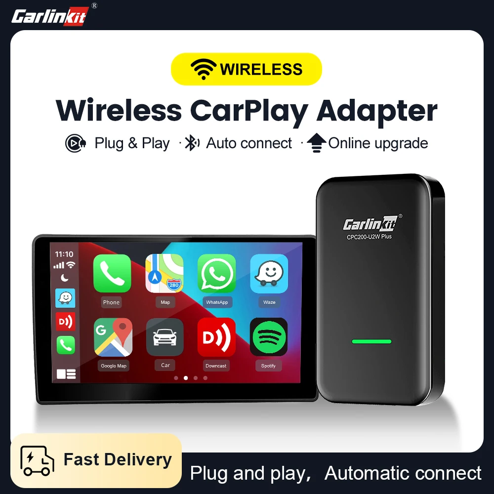 Carlinkit 3 Беспроводной адаптер CarPlay, подключенный к беспроводному автомобильному ключу WiFi Bluetooth Для Audi Mercedes Toyota Peugeot Citroen KIA