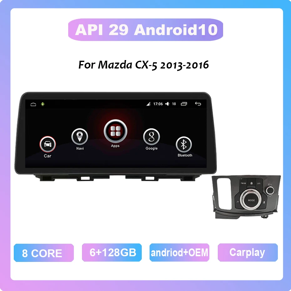 COHOO для Mazda CX-5 2013-2016 12,3 дюймов Android 10,0 восьмиядерный 6 + 128 Г автомобильный мультимедийный плеер стерео Радио