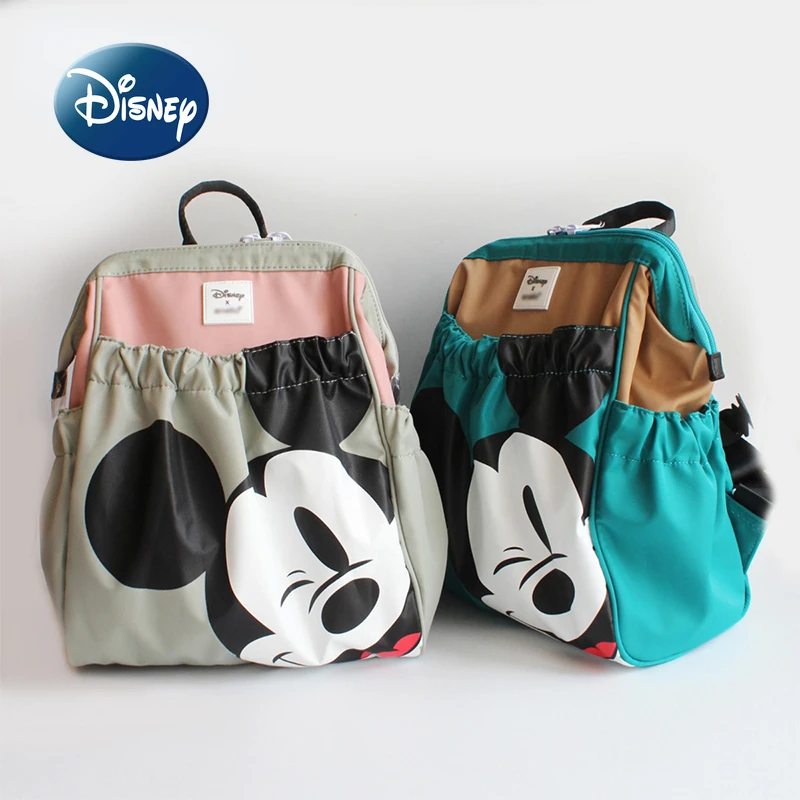 Disney Mickey Новая сумка для подгузников Рюкзак Большой емкости Многофункциональная сумка для детских подгузников Мультяшная Милая Легкая сумка для мамы на открытом воздухе