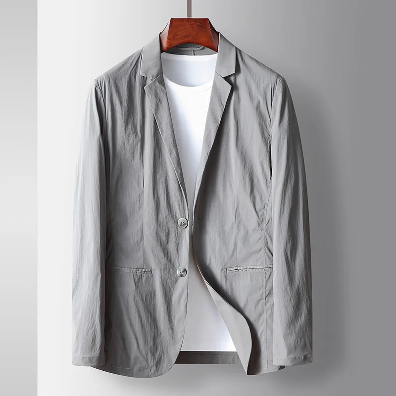 E1355-Мужской повседневный весенне-осенний костюм, мужское свободное пальто