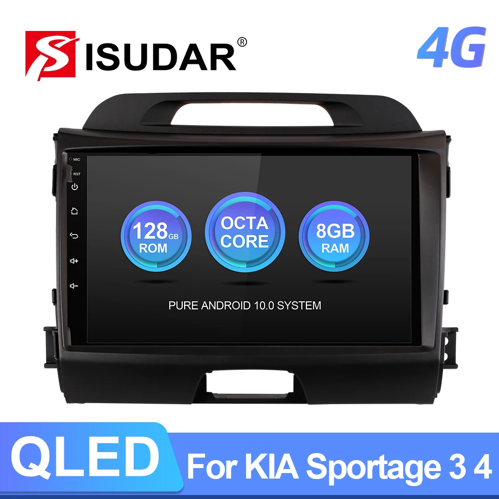 ISUDAR T72 QLED Android 10 Авторадио Для KIA Sportage 3 2010 2011 2012 2013-2016 GPS Автомобильный Мультимедийный Навигационный Плеер без 2din