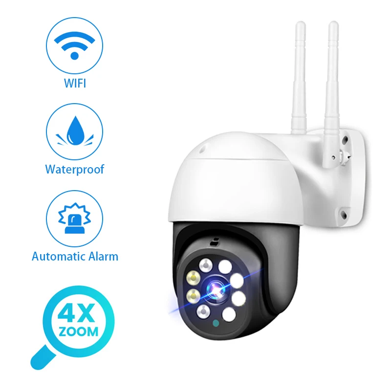 QZT ICSEE WIFI PTZ-Камера Видеонаблюдения Водонепроницаемая CCTV Домашняя Камера Безопасности Видеонаблюдения 1080P Купольная IP-камера WIFI На Открытом Воздухе