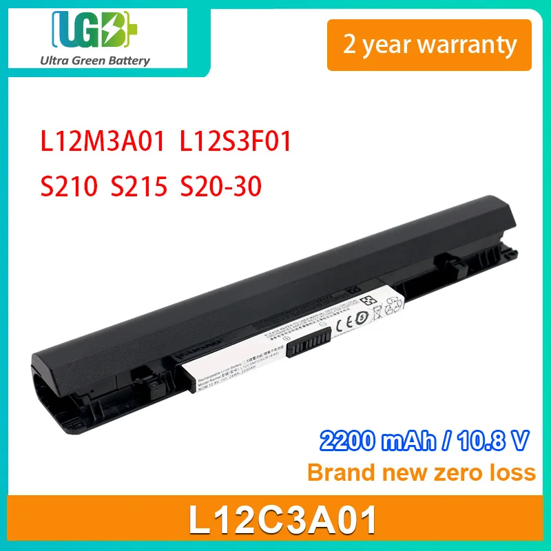 UGB Новый Аккумулятор для ноутбука L12C3A01 Для Lenovo IdeaPad S210 S210 Touch S215 S215 Touch S20-30 Серии L12M3A01 L12S3F01 10,8 В