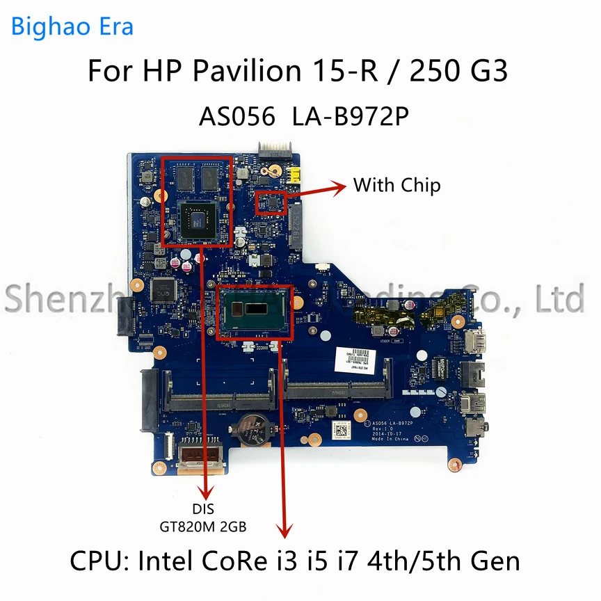 ZS050 AS056 LA-B972P LA-A992P Для материнской платы ноутбука HP Pavilion 15-R 250 G3 с процессором i3 i5-5200U i7 GT820M 2 ГБ-GPU 790669-501