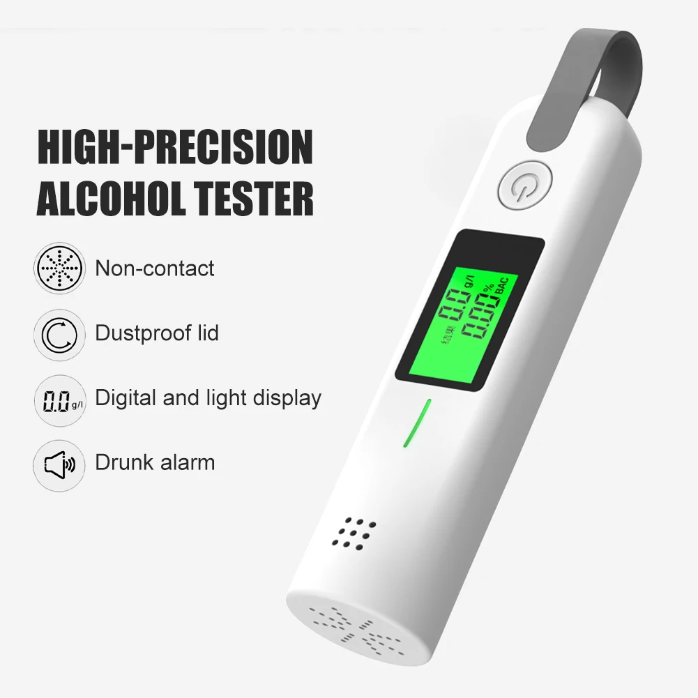 Автомобильный Автоматический Тестер алкоголя со светодиодным Дисплеем, Профессиональный Тестер дыхания, Портативный USB Перезаряжаемый Алкотестер, Инструменты для проверки алкоголя