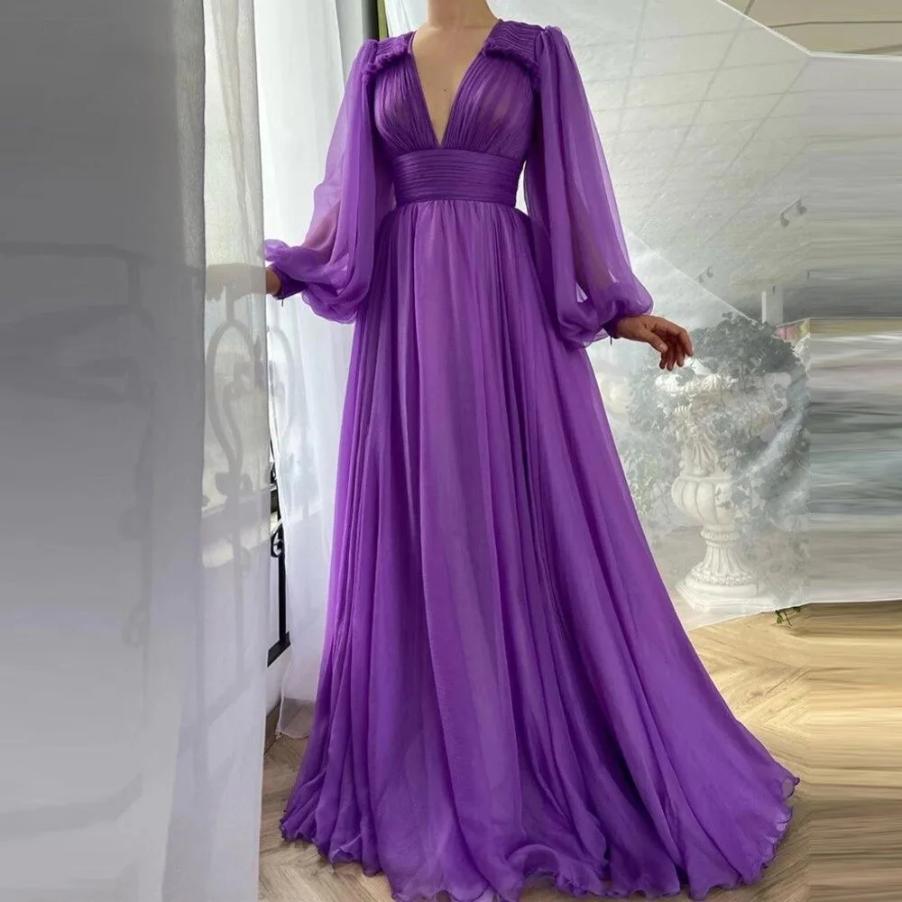 Великолепное бальное платье из милого фиолетового тюля, платья для выпускного вечера с разрезом, платье с бисером, Элегантное вечернее платье для помолвки