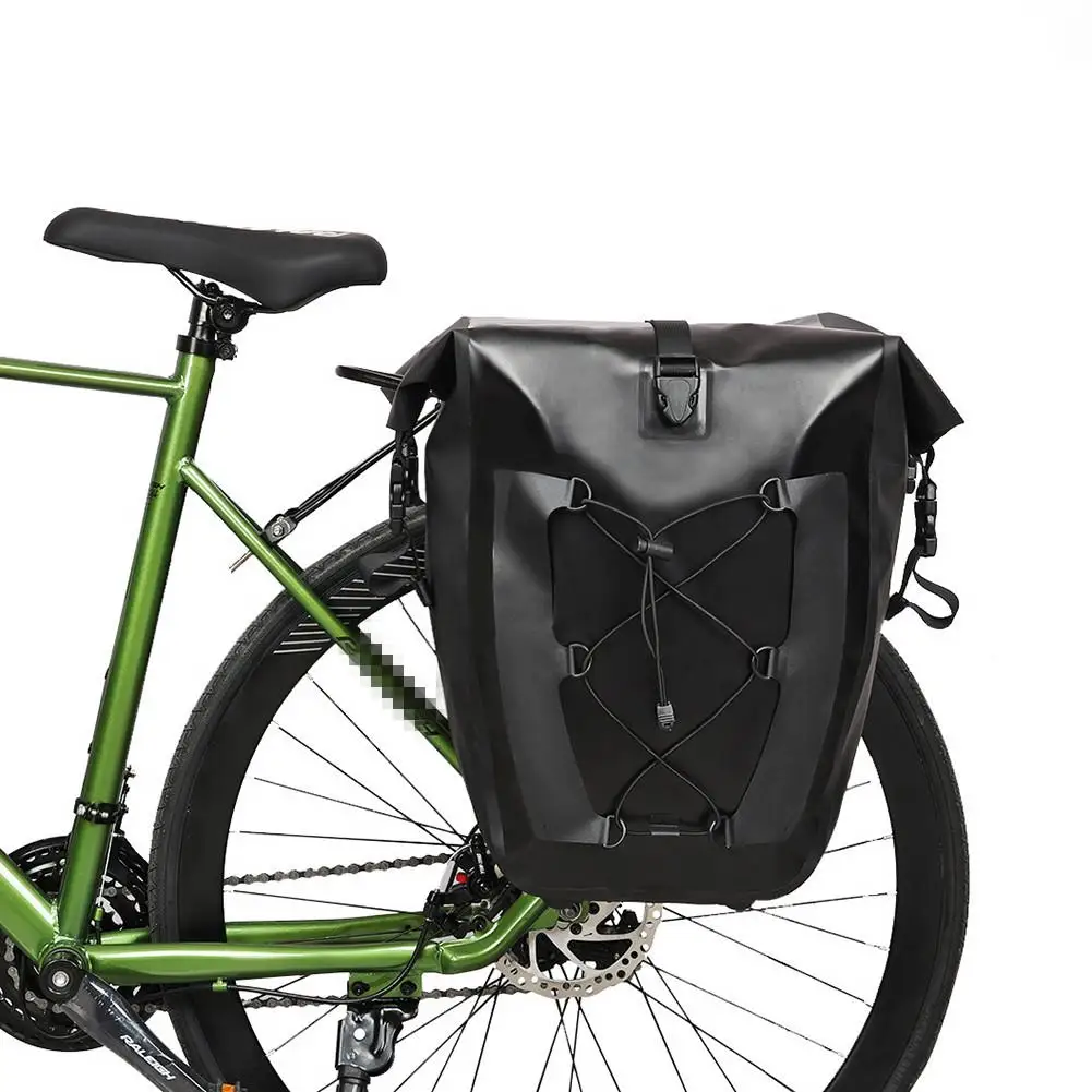 Велосипедная сумка, Водонепроницаемая велосипедная корзина с дождевиком, 32л, Большая вместимость, Велосипедная Расширяемая Седельная сумка для велосипеда, грузовой багажник, Прямая поставка