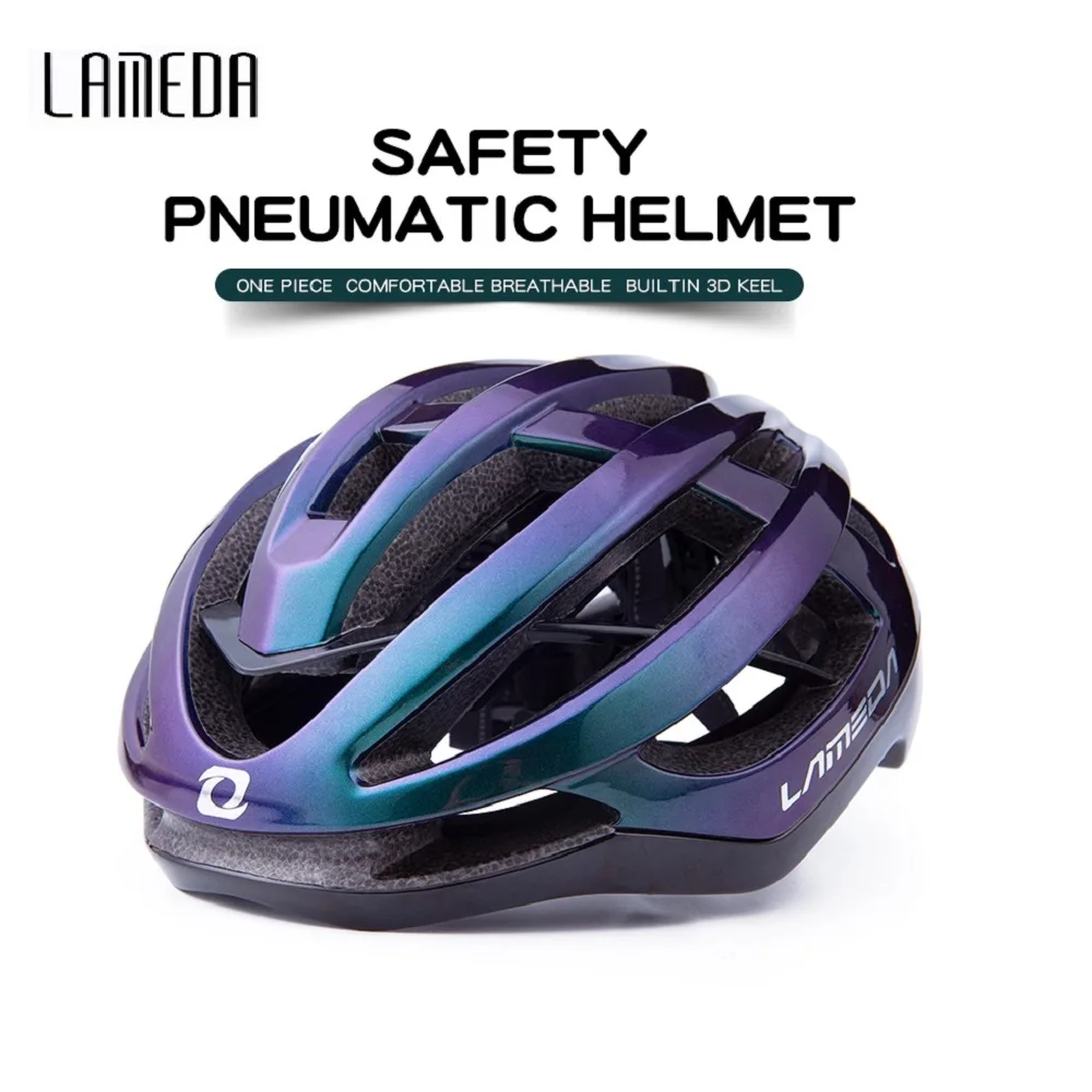 Велосипедный шлем LAMEDA, Велосипедный сверхлегкий шлем, Велосипедный шлем для верховой езды, Гоночный шлем, Горный дорожный велосипед, MTB Шлем, Велосипедный шлем с подсветкой