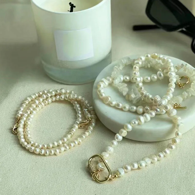 Высококачественное ожерелье из жемчуга в стиле барокко, расшитое вручную бисером, высококачественные Элегантные женские модные аксессуары, новинка 2022 года, ювелирные изделия
