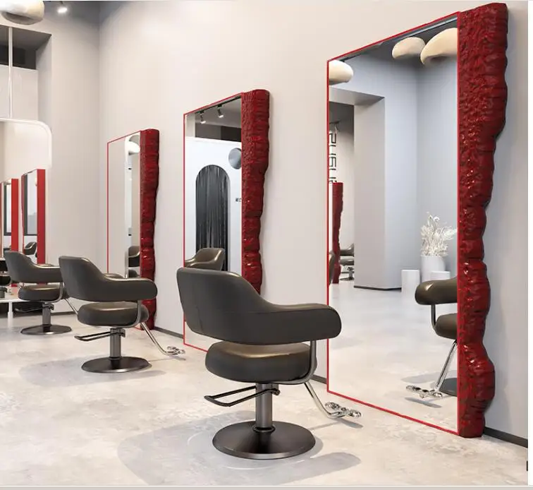 Высококлассный модный парикмахерский зеркальный стол, парикмахерский салон, специальное зеркало для одного и двойного пола, парикмахерская INS net для стрижки рыжих волос