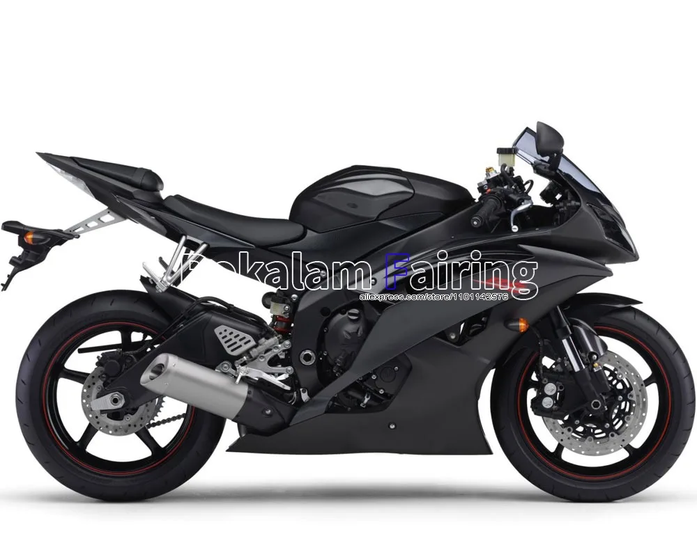 Для Yamaha YZF600 R6 2008-2016 YZF-R6 08 09 10 11 12 13 14 15 16 YZF R6 Черные мотоциклетные обтекатели (литье под давлением)