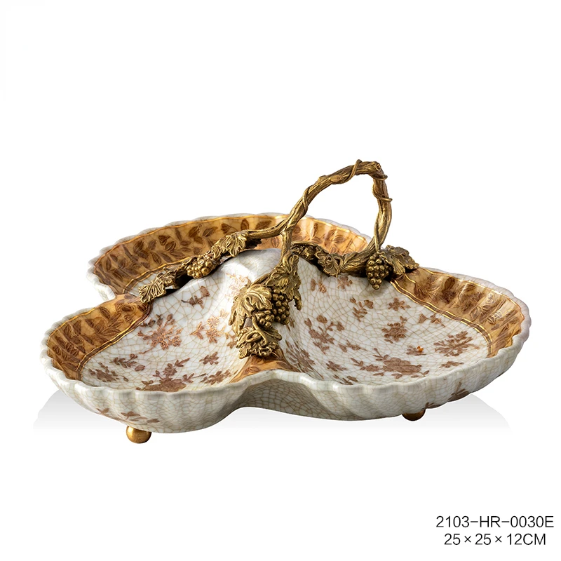 Европейский роскошный керамический многодисковый Sanbei, изысканные украшения, украшения для виллы