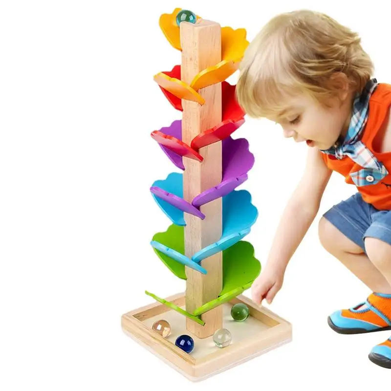 Игрушка-башня с шариковой рампой, развивающие игрушки для дошкольников и игры, цветовосприятие, зрительно-моторная координация для детей