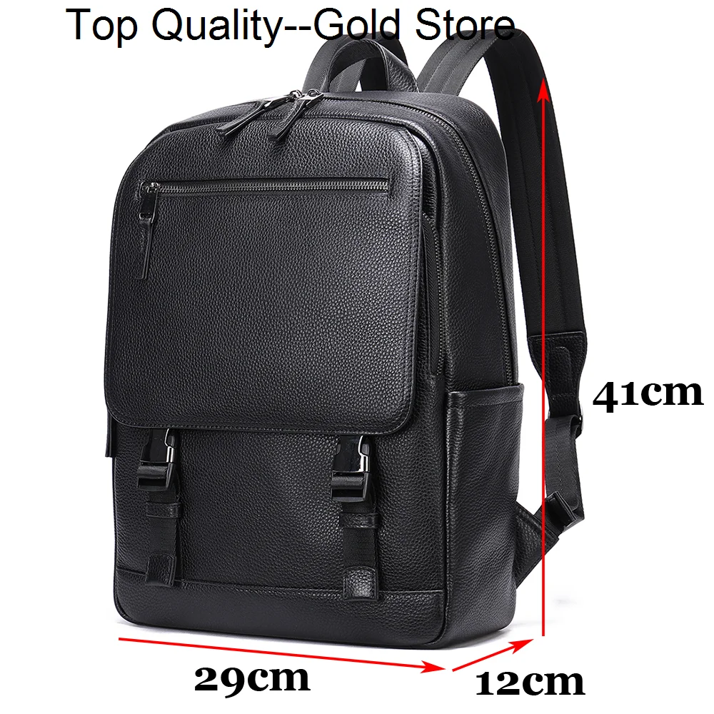 Исполнительный рюкзак для ноутбука 13,3 дюйма, бизнес-рюкзак из натуральной кожи, большой усиленный рюкзак, Противоугонная дорожная школьная сумка
