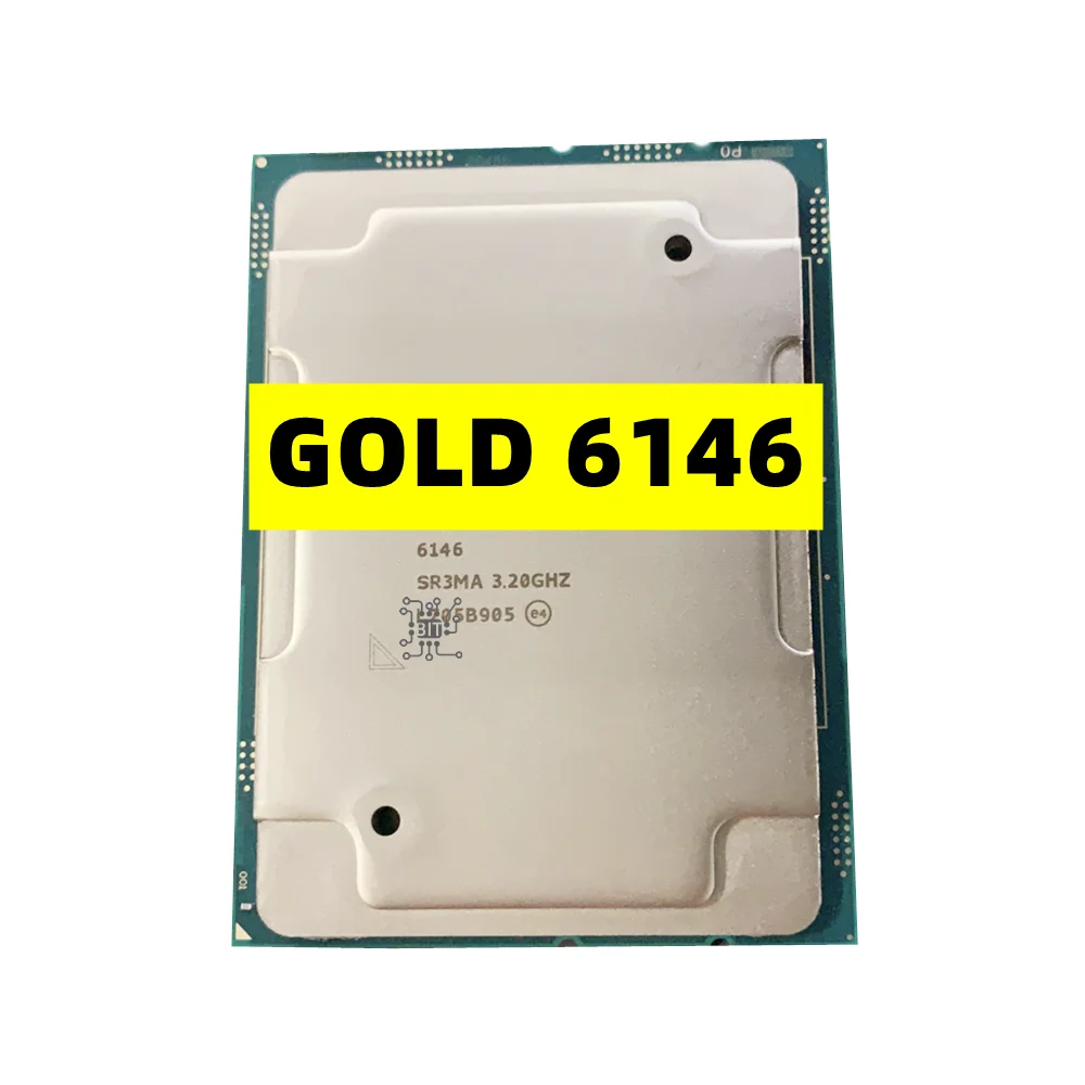 Используемый Процессор Xeon GOLD 6146 SR3MA 3,20 ГГц 24,75 Smart Cache 12-Ядерный 24-потоковый 165W LGA3647 CPU GOLD6146
