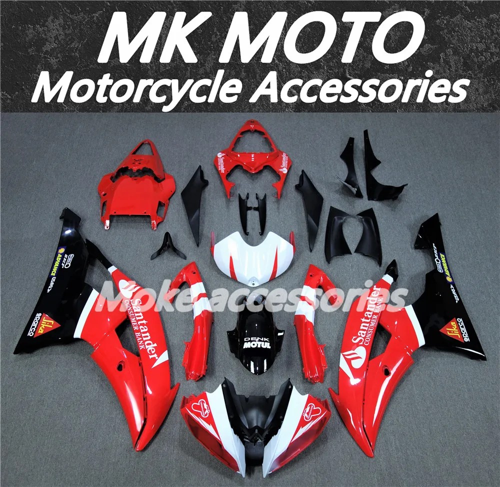Комплект мотоциклетных обтекателей, пригодный для R6 2008 2009 2010-2014 2015 2016, комплект для кузова, высококачественный впрыск АБС, Новый Черный, Красный Santande