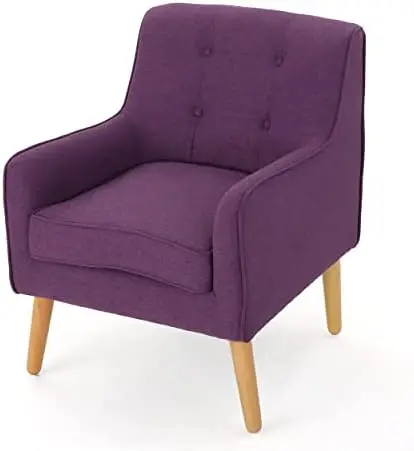 Кресло из ткани середины века, фиолетовое
