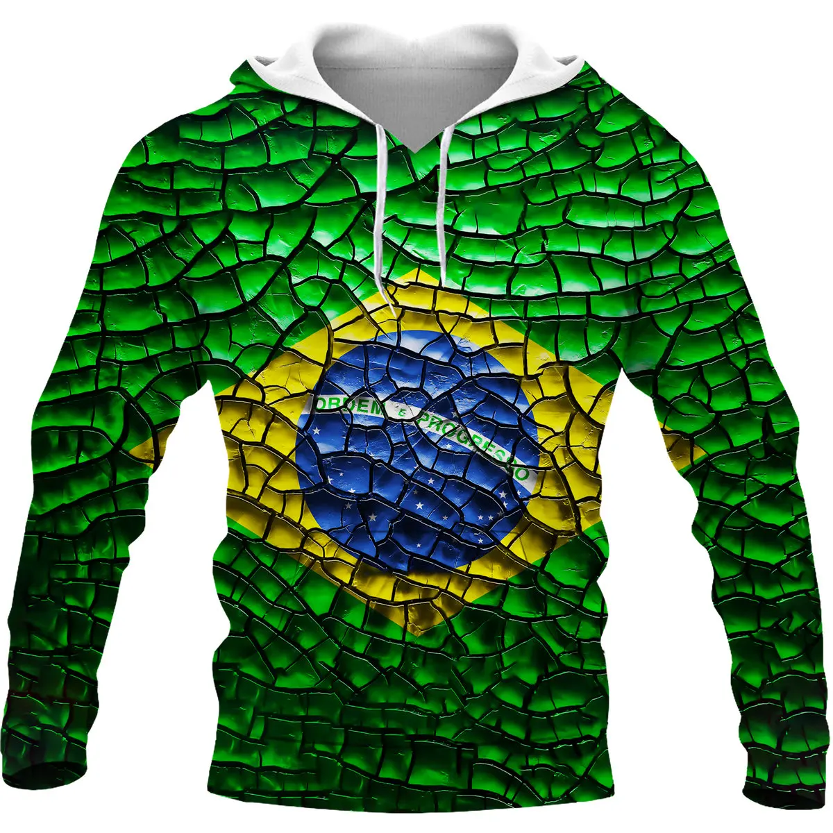 Крутые модные Толстовки с рисунком Флага Бразилии, мужская толстовка с 3D Принтом, Повседневный Пуловер Унисекс, толстовка в стиле хип-хоп в стиле Харадзюку