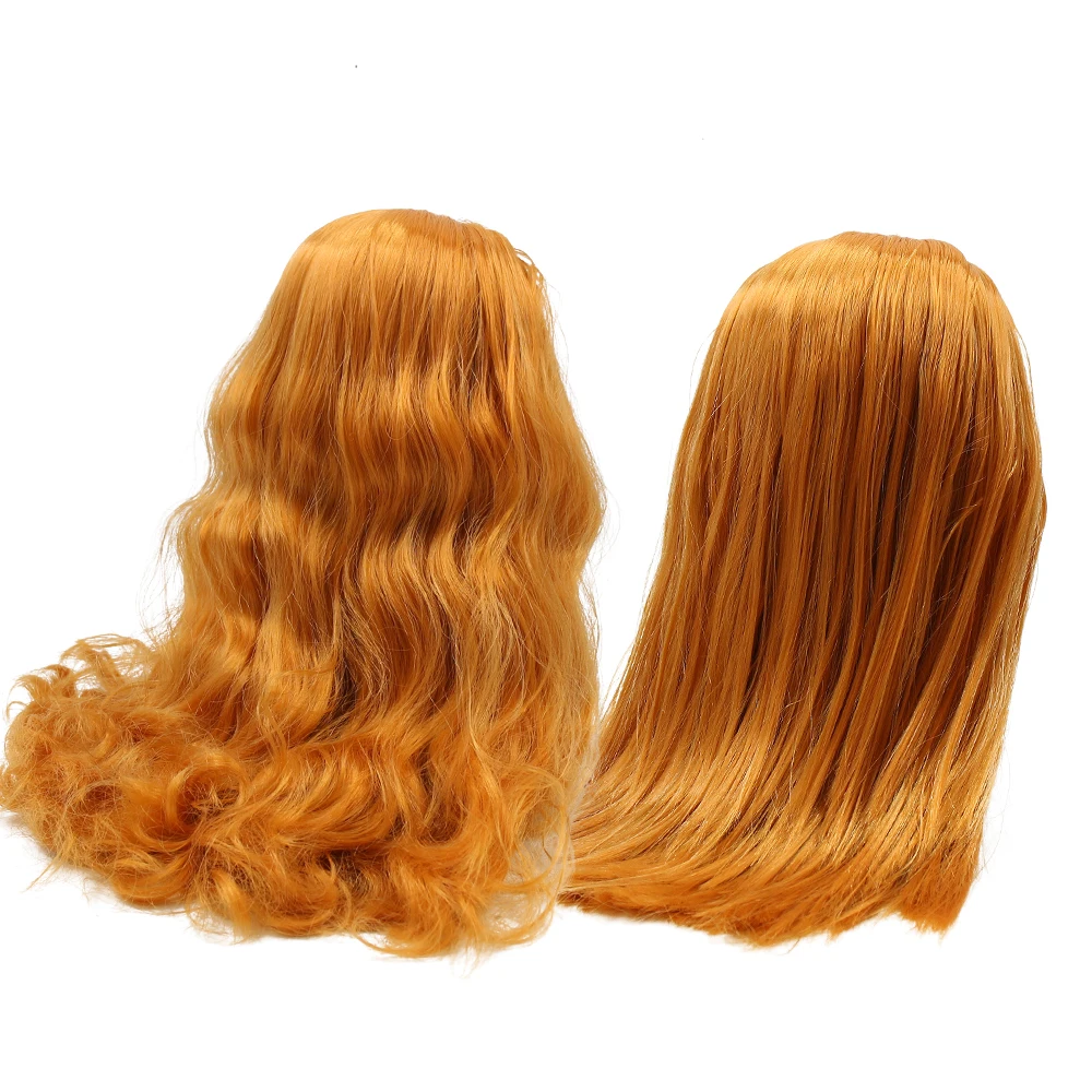 Кукла DBS blyth icy RBL парики с кожей головы оранжевые волосы прямые волосы короткие волосы DIY аниме парик для куклы на заказ