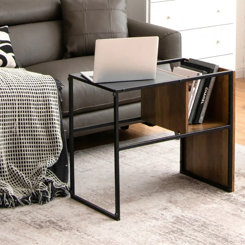 Многофункциональный Диван С-образной формы, Приставной столик с деревянной полкой, Прикроватный столик для дивана, Журнальные Столики, Компьютерный стол, Стеллаж для хранения