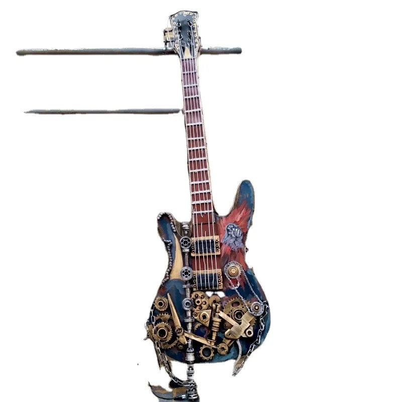 Модель электрогитары в стиле ретро-панк-хэви-метал для клубной гитарной скульптуры