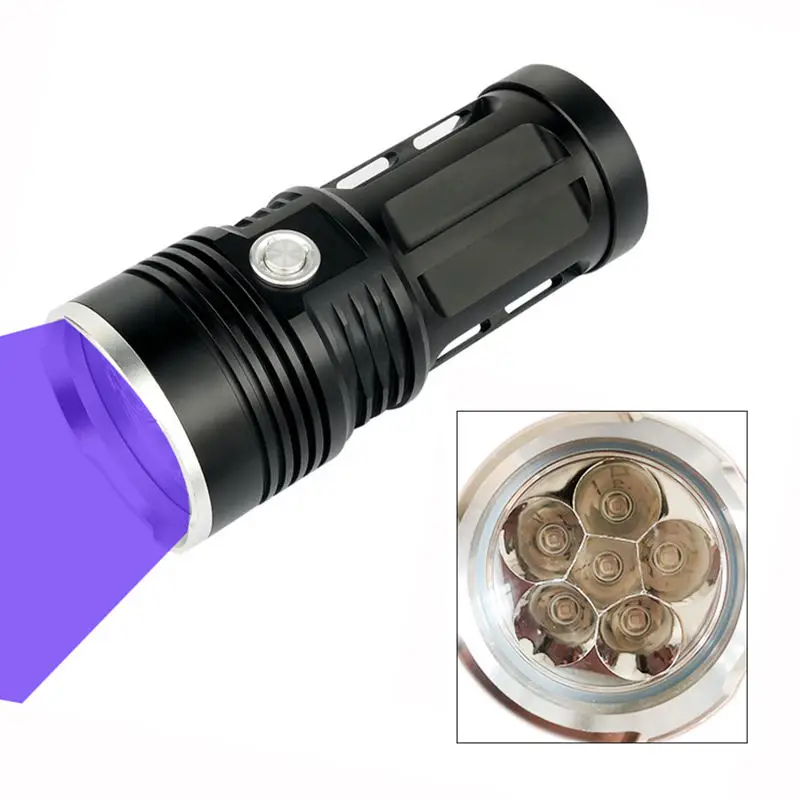 Мощный 6 ультрафиолетовых светодиодов GM 395 нм, перезаряжаемый фонарик, черный фонарь для отверждения смолы, ловли скорпионов