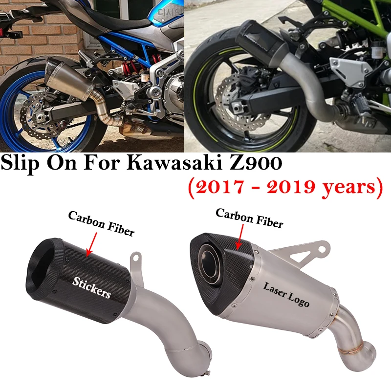 Накладка из углеродного волокна для мотоцикла Kawasaki Z900 2017-2019 GP Racing, система отвода выхлопных газов, Глушитель среднего звена
