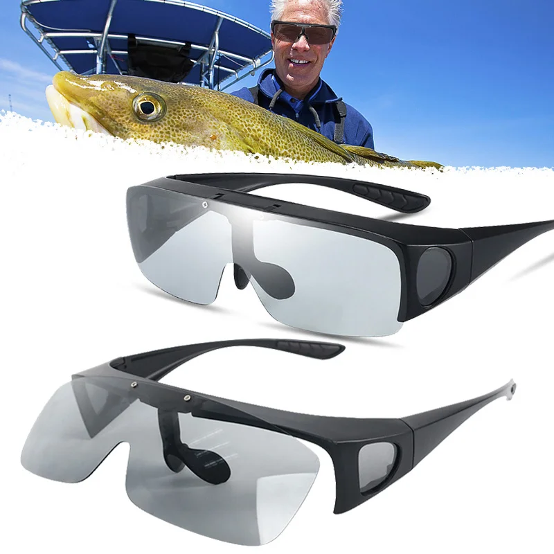 Новые солнцезащитные очки с откидной крышкой, поляризованные солнцезащитные очки с фотохромными линзами, мужские и женские очки, уличные велосипедные очки для рыбалки, спортивные солнцезащитные очки, очки