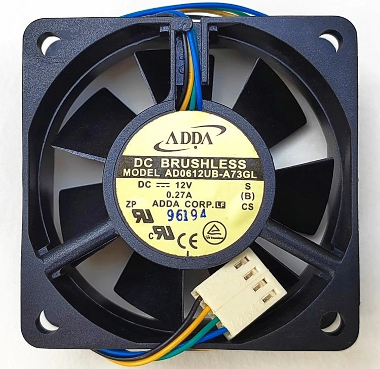 Новый вентилятор ADDA 6025 6 см, 4-проводный регулятор скорости с регулируемой температурой AD0612UB-A73GL 12V 0.27A