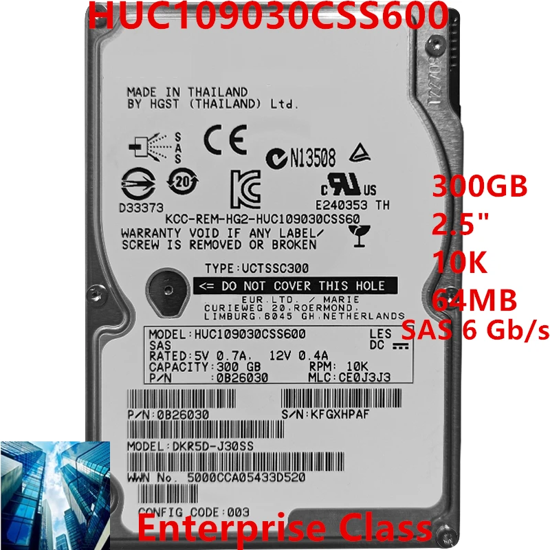 Новый Оригинальный жесткий диск для Hgst 300GB 2.5 