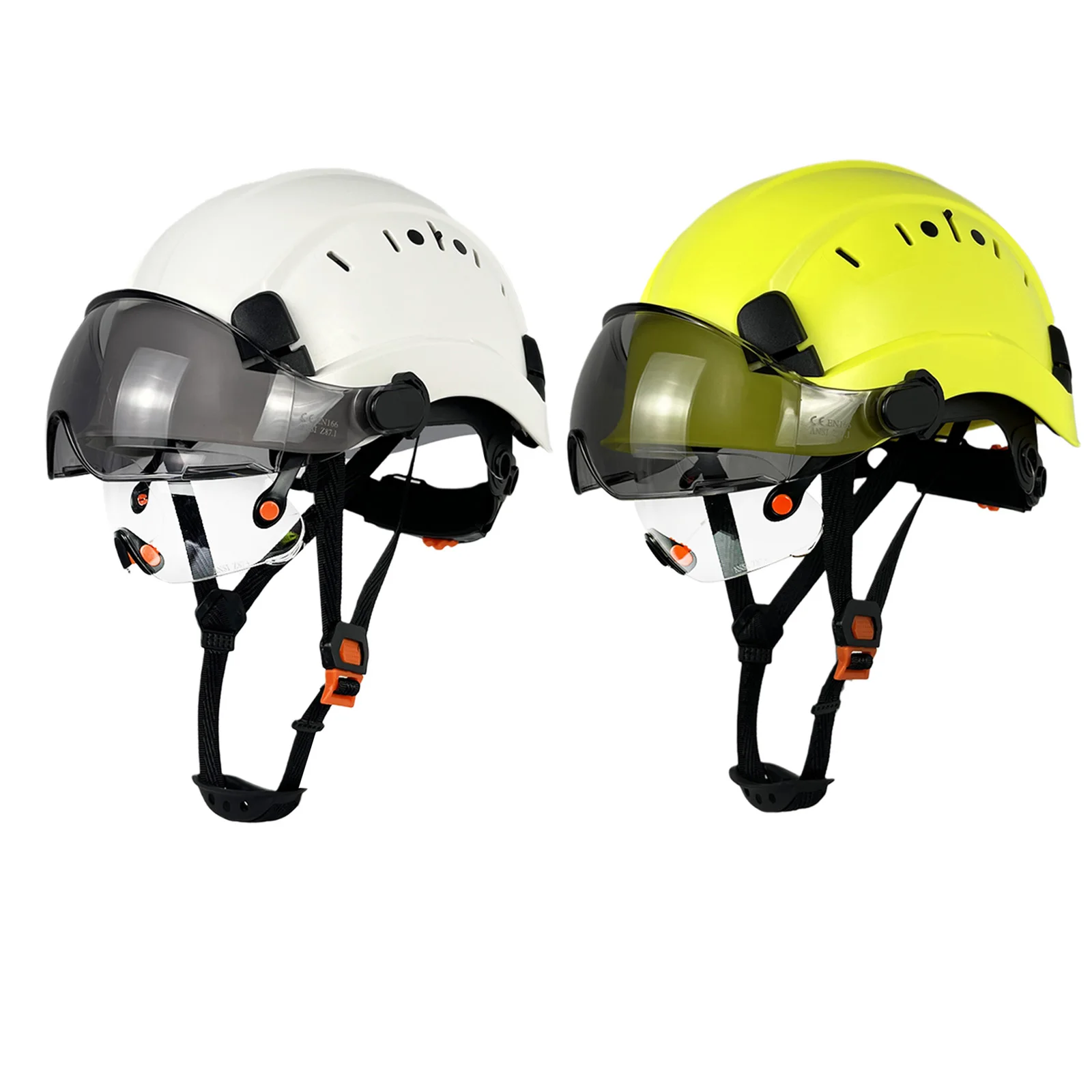 Новый Строительный Защитный Шлем CE Со Встроенным Козырьком Защитные Очки Для Инженера ABS Каска ANSI Промышленная Рабочая Кепка Защита Головы