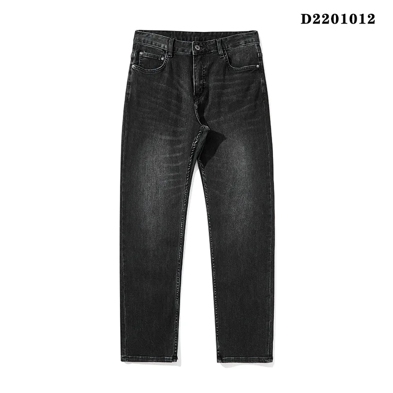 Осенне-зимние черно-серые джинсы из плотного денима Regular Fit, прямые брюки-карго, лучшие дизайнерские джинсы для мужчин, джинсовые рабочие брюки