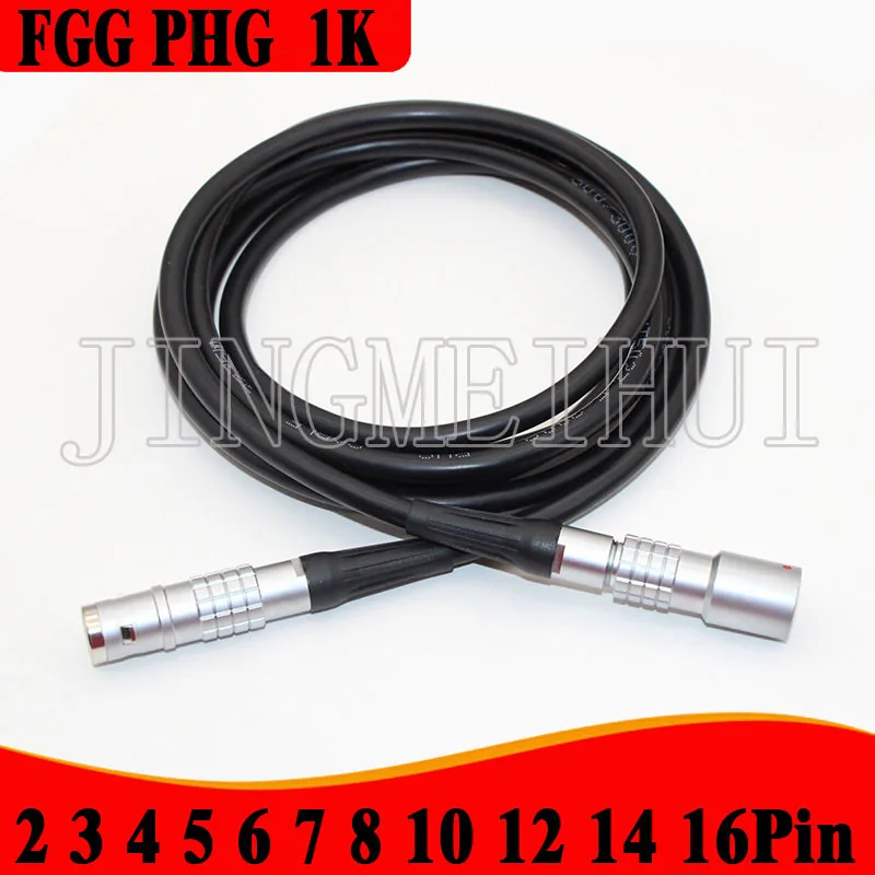 Припойный кабель FGG PHG 1K 1 м 3 м 5 м 2 3 4 5 6 7 8 10 12 14 16-контактный аэрокосмический металлический круглый подвижный штекер-розетка