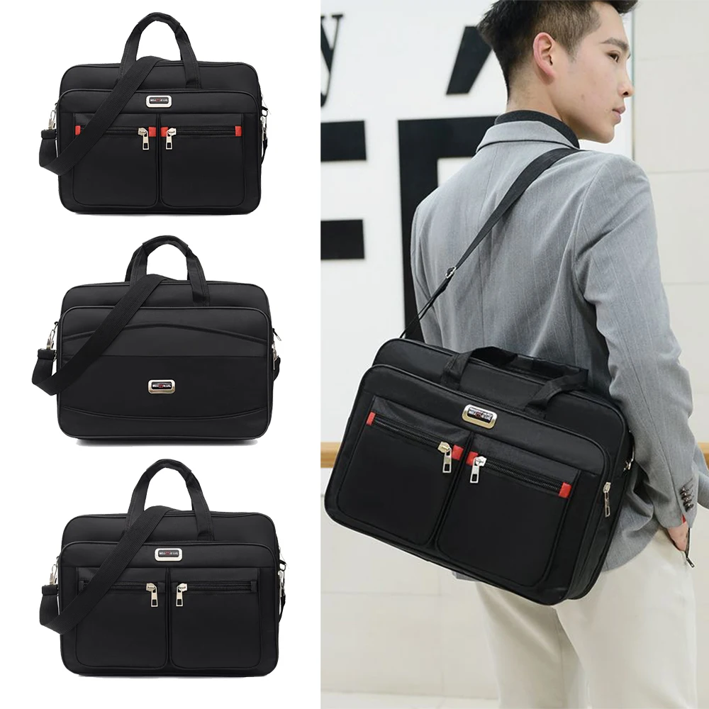 Простая сумка-тоут, мужской деловой портфель, сумочка для 15,6-дюймовых сумок для ноутбуков, сумки на плечо Большой емкости, Дорожная сумка-мессенджер для ноутбука