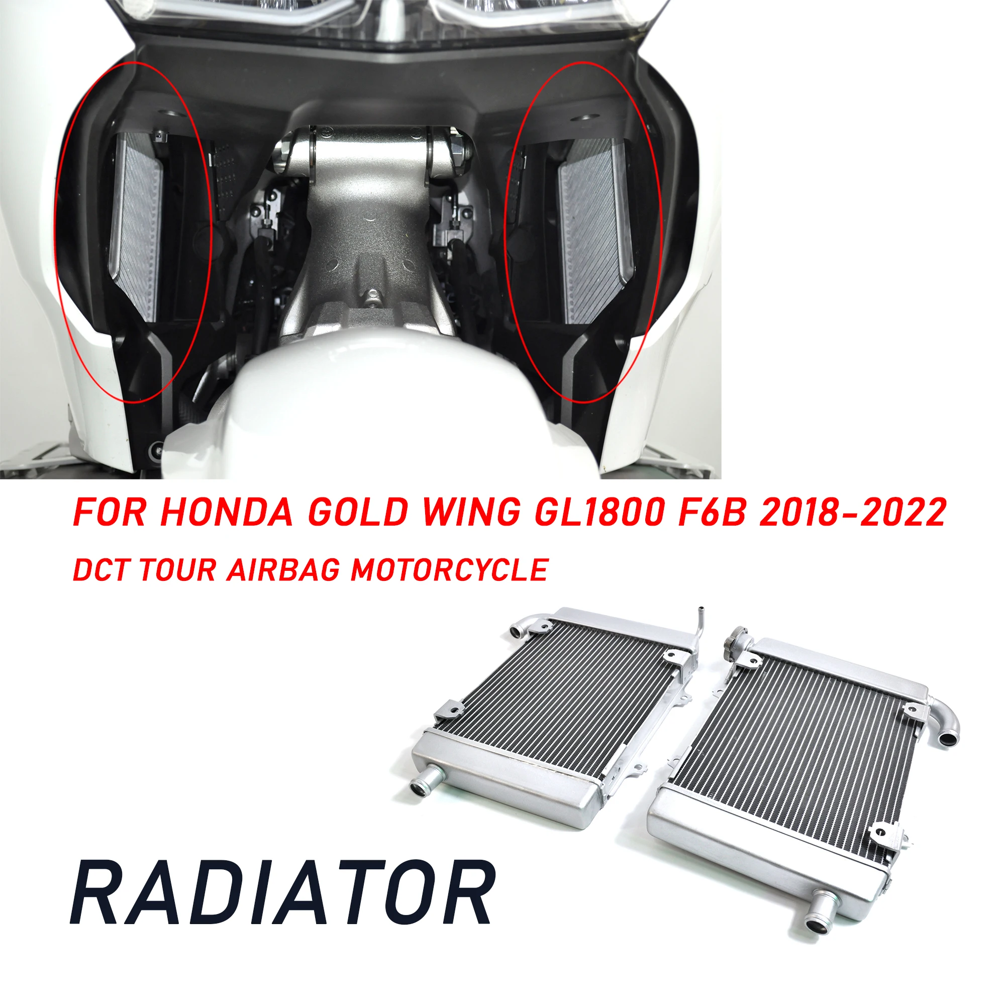 Радиатор Водяного бака С Неразрушающим Впуском Воды 2018-2023 Для HONDA GOLD WING GL1800 GL1800B F6B Слева И Справа