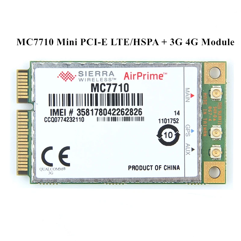 Разблокированный Sierra Wireless MC7710 Mini PCI-E LTE/HSPA + 3G 4G Модуль Wlan WWAN Карта WCDMA EDGE/GPRS/LTE 800/900/2100 МГц Поддержка 4G
