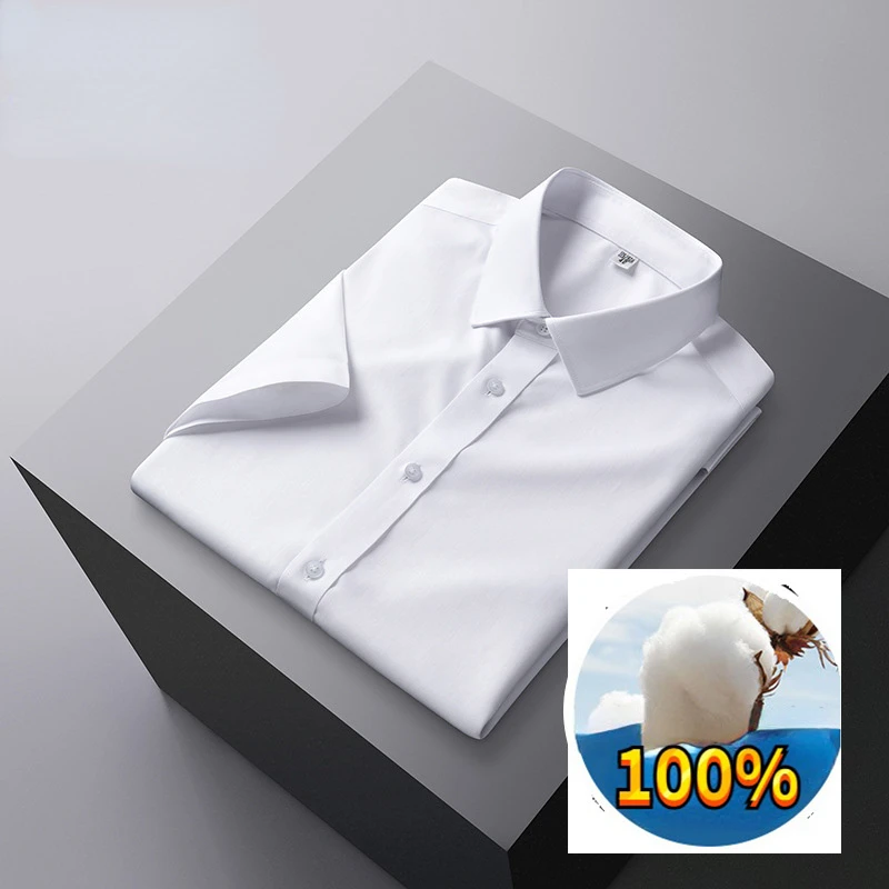Рубашка из 100% хлопка Для Мужчин, деловая рубашка, Рабочая одежда, Униформа
