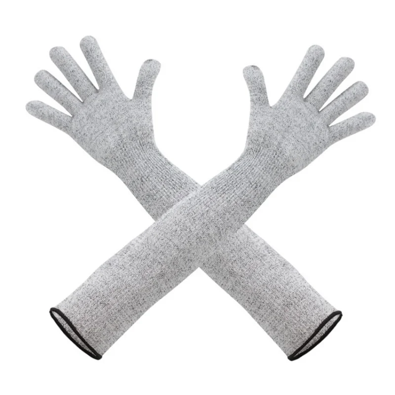 Рукав для защиты от порезов класса HPPE 5 для стекольного производства Удлиненные перчатки Для защиты рук Перчатки с длинным рукавом Трикотажные